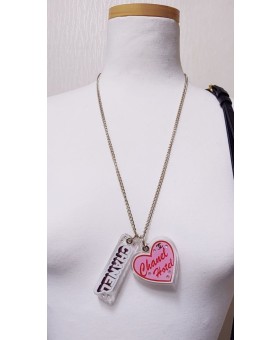 샤넬 하트 레진 롱 목걸이 네크리스 롱네크리스 롱목걸이