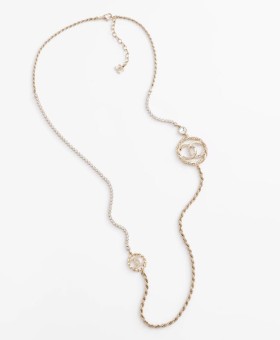 샤넬 네클리스 목걸이 Diamantés Gold