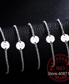 샤넬 925실버팔찌 스털링 실버 이니셜 알파벳 모노그램
