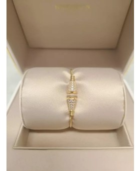 부쉐론 골드 풀 다이아 싱글랩 팔찌