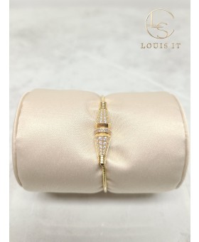부쉐론 루이스잇 잭 드 골드 풀 다이아 싱글랩 팔찌